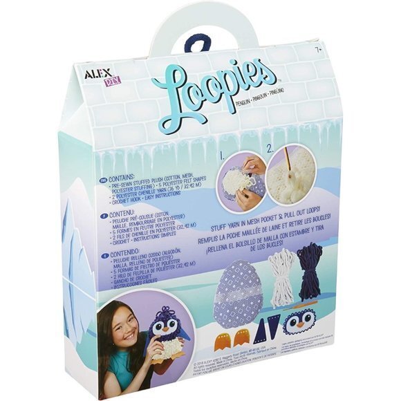 Alex Loopies Yarn and‎ Plush Penguin Kids DIY Craft Kit - Picture 2 of 4